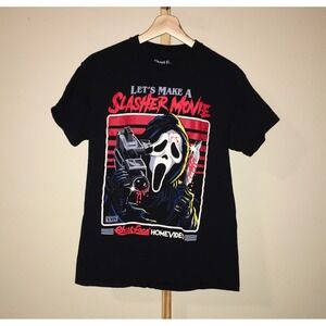 Ghost Face Slasher Movie T Shirt Black Men's Size M